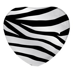 White Tiger Skin Heart Glass Fridge Magnet (4 Pack) by Ket1n9