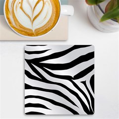 White Tiger Skin Uv Print Square Tile Coaster  by Ket1n9