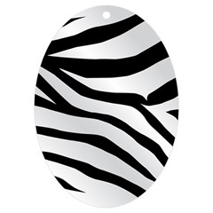 White Tiger Skin Uv Print Acrylic Ornament Oval by Ket1n9