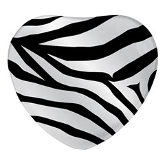 White Tiger Skin Heart Glass Fridge Magnet (4 Pack) by Ket1n9