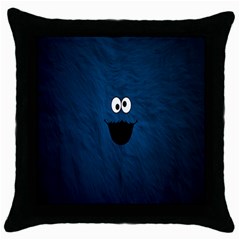 Funny Face Throw Pillow Case (black) by Ket1n9