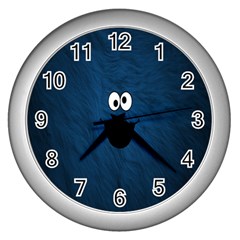 Funny Face Wall Clock (silver) by Ket1n9