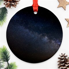 Cosmos Dark Hd Wallpaper Milky Way Ornament (round) by Ket1n9