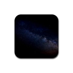 Cosmos Dark Hd Wallpaper Milky Way Rubber Coaster (square) by Ket1n9