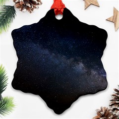 Cosmos Dark Hd Wallpaper Milky Way Snowflake Ornament (two Sides) by Ket1n9