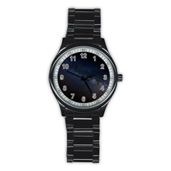 Cosmos Dark Hd Wallpaper Milky Way Stainless Steel Round Watch by Ket1n9