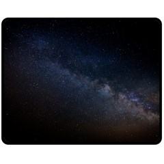 Cosmos Dark Hd Wallpaper Milky Way Two Sides Fleece Blanket (medium) by Ket1n9