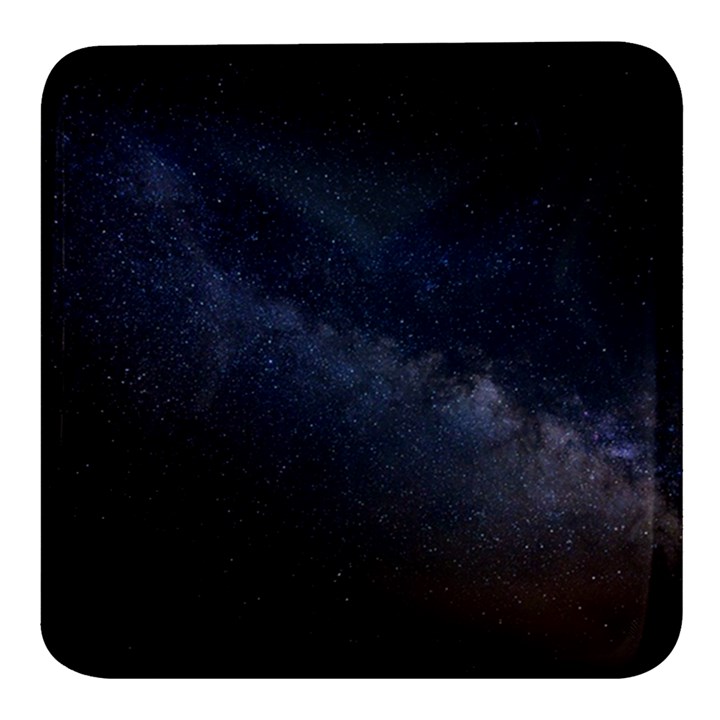 Cosmos Dark Hd Wallpaper Milky Way Square Glass Fridge Magnet (4 pack)