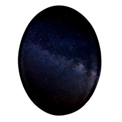 Cosmos Dark Hd Wallpaper Milky Way Oval Glass Fridge Magnet (4 Pack) by Ket1n9