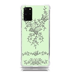 Illustration Of Butterflies And Flowers Ornament On Green Background Samsung Galaxy S20plus 6 7 Inch Tpu Uv Case by Ket1n9