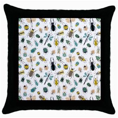 Insect Animal Pattern Throw Pillow Case (black) by Ket1n9