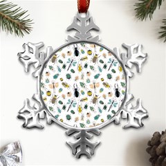 Insect Animal Pattern Metal Small Snowflake Ornament by Ket1n9