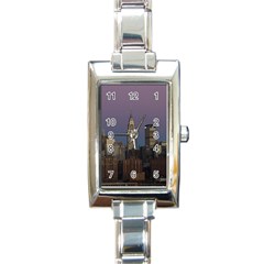 Skyline City Manhattan New York Rectangle Italian Charm Watch by Ket1n9