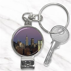 Skyline City Manhattan New York Nail Clippers Key Chain by Ket1n9