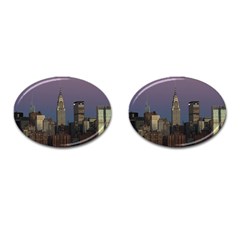 Skyline City Manhattan New York Cufflinks (oval) by Ket1n9