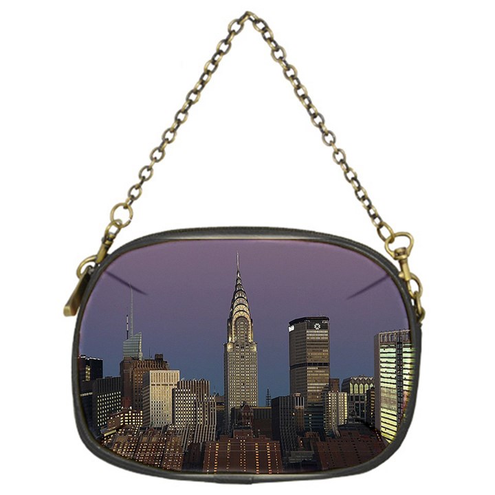 Skyline City Manhattan New York Chain Purse (One Side)