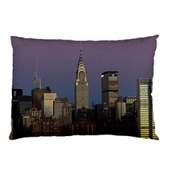 Skyline City Manhattan New York Pillow Case by Ket1n9