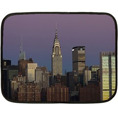 Skyline City Manhattan New York Fleece Blanket (mini) by Ket1n9