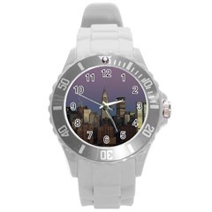 Skyline City Manhattan New York Round Plastic Sport Watch (l) by Ket1n9