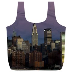 Skyline City Manhattan New York Full Print Recycle Bag (xl) by Ket1n9