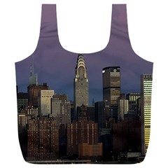 Skyline City Manhattan New York Full Print Recycle Bag (xxl) by Ket1n9