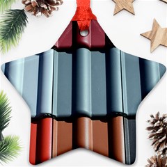 Shingle Roof Shingles Roofing Tile Star Ornament (two Sides) by Ket1n9