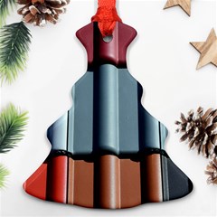 Shingle Roof Shingles Roofing Tile Christmas Tree Ornament (two Sides) by Ket1n9