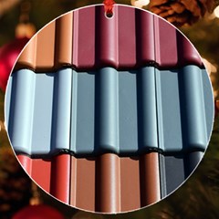 Shingle Roof Shingles Roofing Tile Uv Print Acrylic Ornament Round by Ket1n9