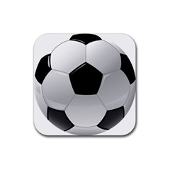 Soccer Ball Rubber Coaster (square) by Ket1n9