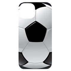 Soccer Ball Iphone 14 Black Uv Print Case by Ket1n9