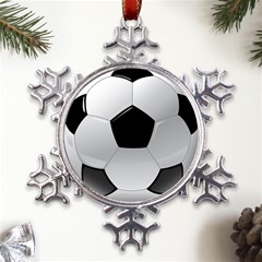 Soccer Ball Metal Large Snowflake Ornament by Ket1n9