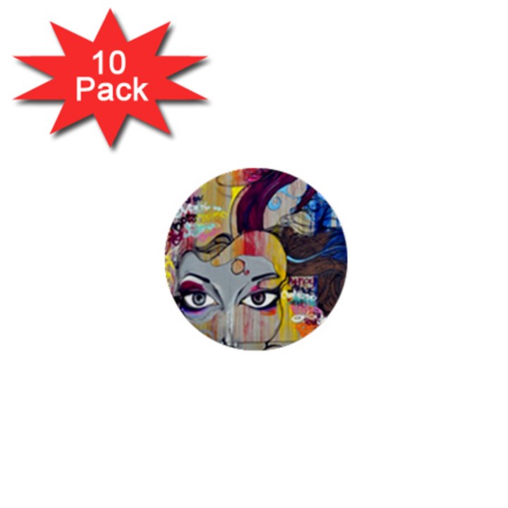 Graffiti Mural Street Art Painting 1  Mini Buttons (10 pack) 