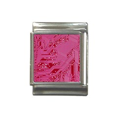 Pink Circuit Pattern Italian Charm (13mm) by Ket1n9