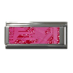 Pink Circuit Pattern Superlink Italian Charm (9mm) by Ket1n9