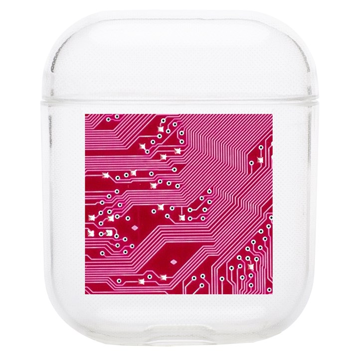 Pink Circuit Pattern Soft TPU AirPods 1/2 Case