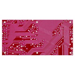 Pink Circuit Pattern Banner And Sign 6  X 3  by Ket1n9