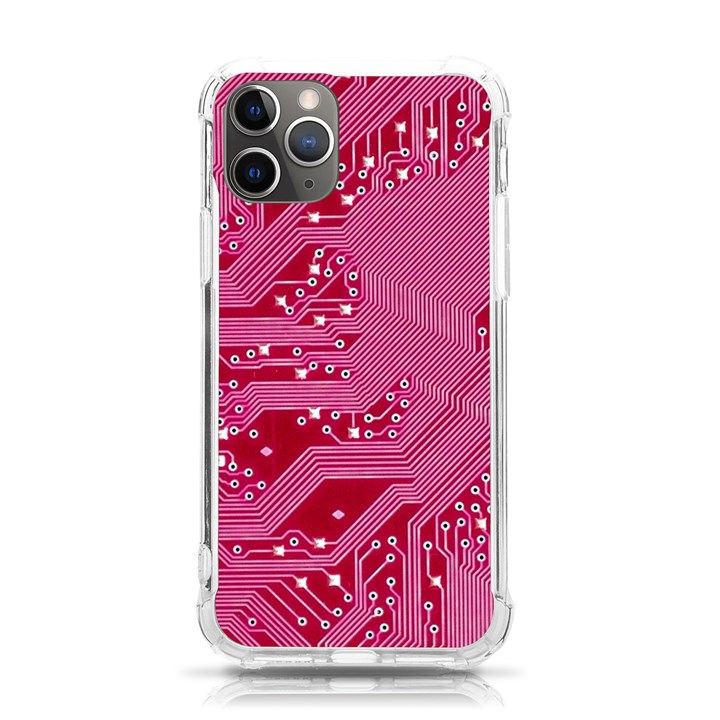 Pink Circuit Pattern iPhone 11 Pro 5.8 Inch TPU UV Print Case