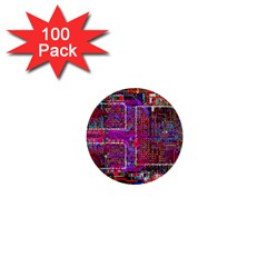 Technology Circuit Board Layout Pattern 1  Mini Buttons (100 Pack)  by Ket1n9