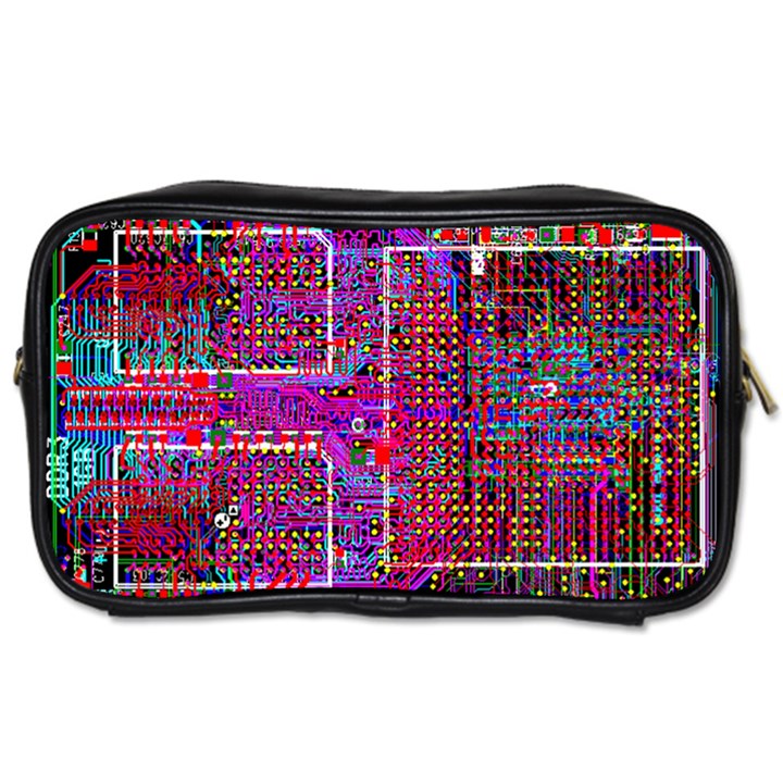 Technology Circuit Board Layout Pattern Toiletries Bag (Two Sides)