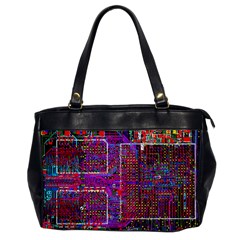 Technology Circuit Board Layout Pattern Oversize Office Handbag by Ket1n9