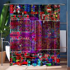 Technology Circuit Board Layout Pattern Shower Curtain 60  X 72  (medium)  by Ket1n9