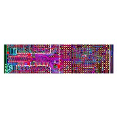 Technology Circuit Board Layout Pattern Oblong Satin Scarf (16  X 60 ) by Ket1n9