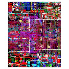 Technology Circuit Board Layout Pattern Drawstring Bag (small) by Ket1n9