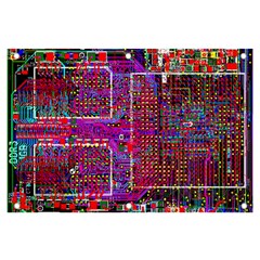 Technology Circuit Board Layout Pattern Banner And Sign 6  X 4  by Ket1n9