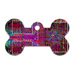 Technology Circuit Board Layout Pattern Dog Tag Bone (One Side) Front