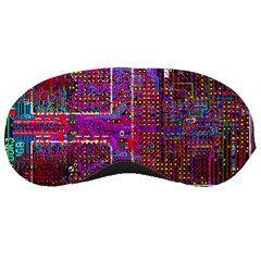 Technology Circuit Board Layout Pattern Sleep Mask by Ket1n9