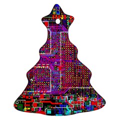 Technology Circuit Board Layout Pattern Ornament (christmas Tree)  by Ket1n9