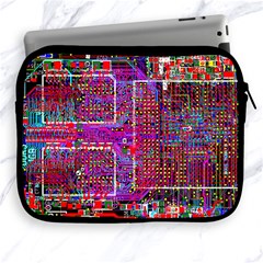 Technology Circuit Board Layout Pattern Apple Ipad 2/3/4 Zipper Cases by Ket1n9