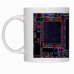 Cad Technology Circuit Board Layout Pattern White Mug by Ket1n9