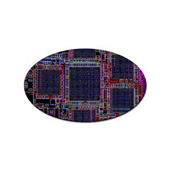 Cad Technology Circuit Board Layout Pattern Sticker (oval) by Ket1n9